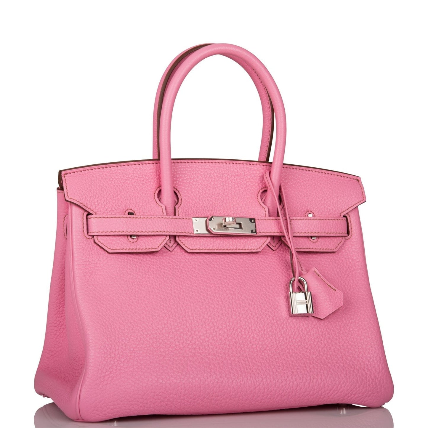 Pre-owned Hermes Birkin 30 Bubblegum Togo Palladium Hardware