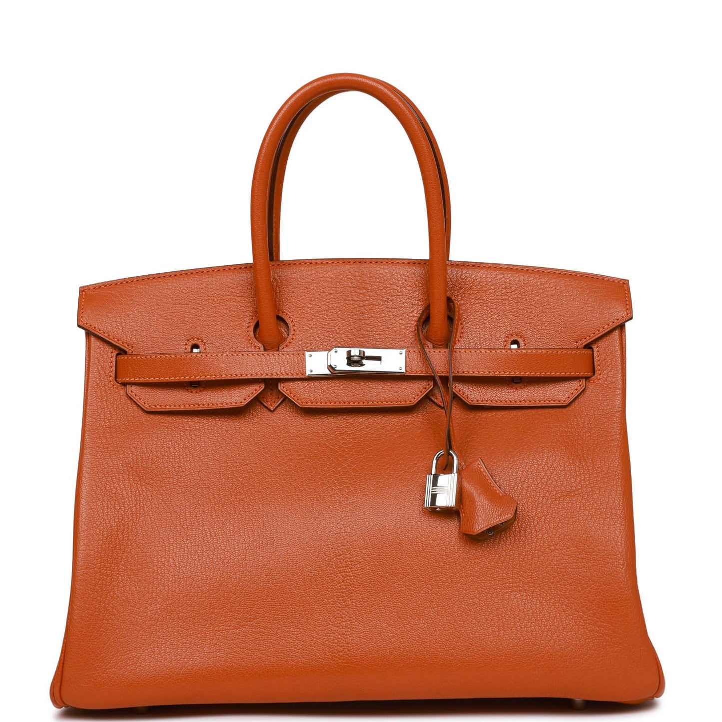 Pre-owned Hermes Birkin 35 Potiron Chevre Palladium Hardware - Deposit