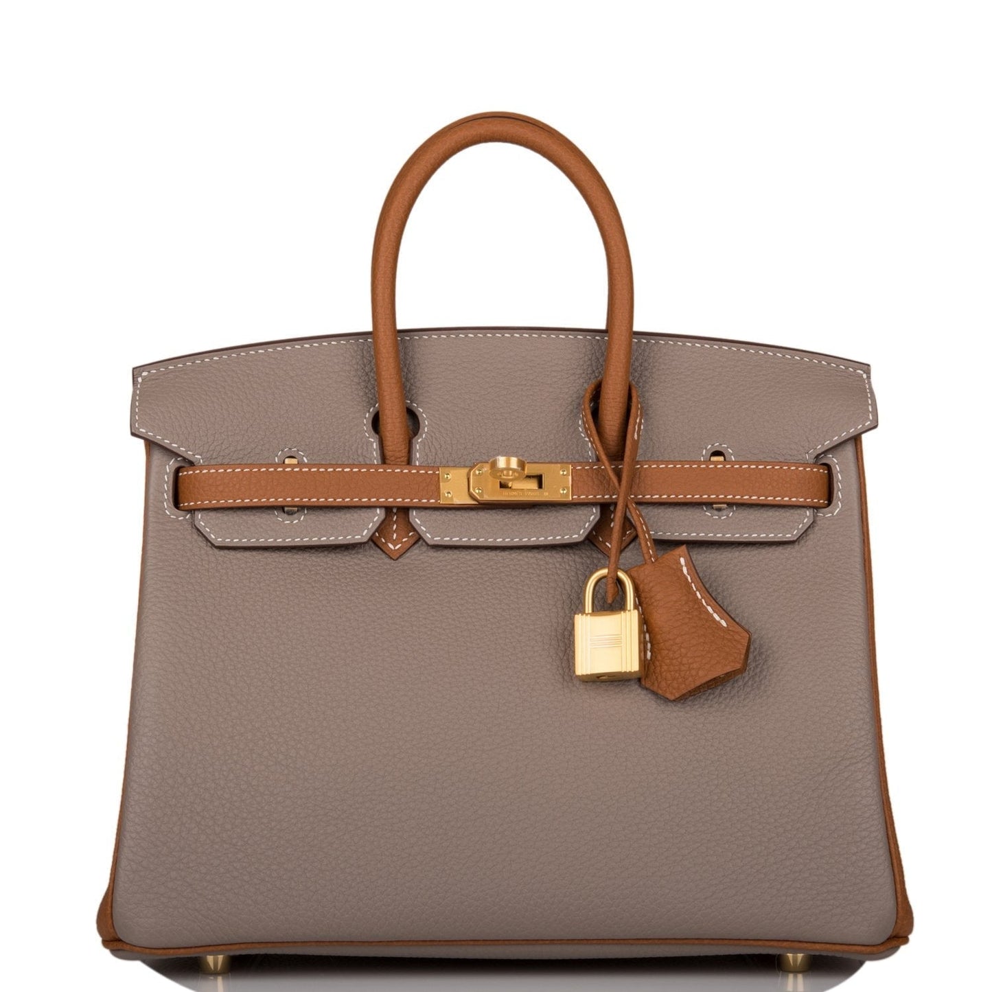 Hermes Special Order (HSS) Birkin 25 Gris Asphalte and Gold Togo Brushed Gold Hardware