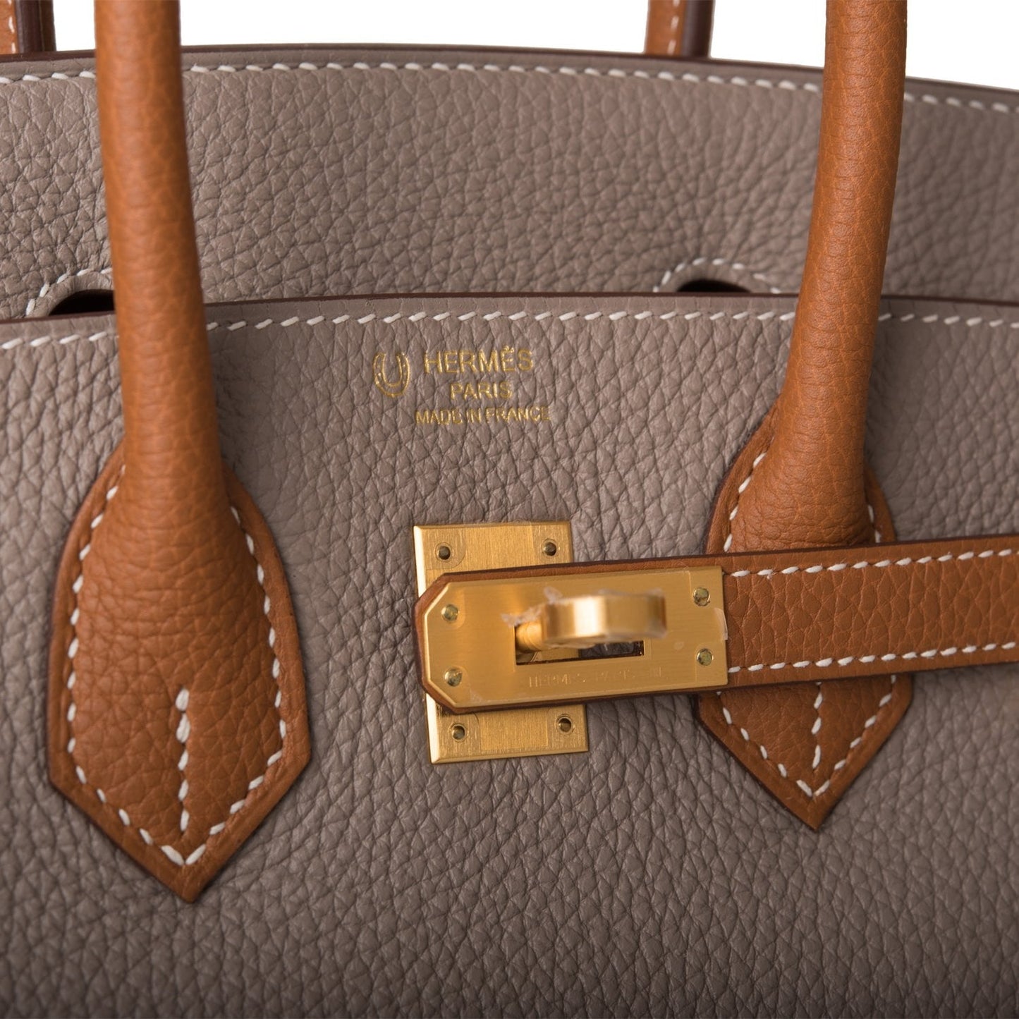 Hermes Special Order (HSS) Birkin 25 Gris Asphalte and Gold Togo Brushed Gold Hardware