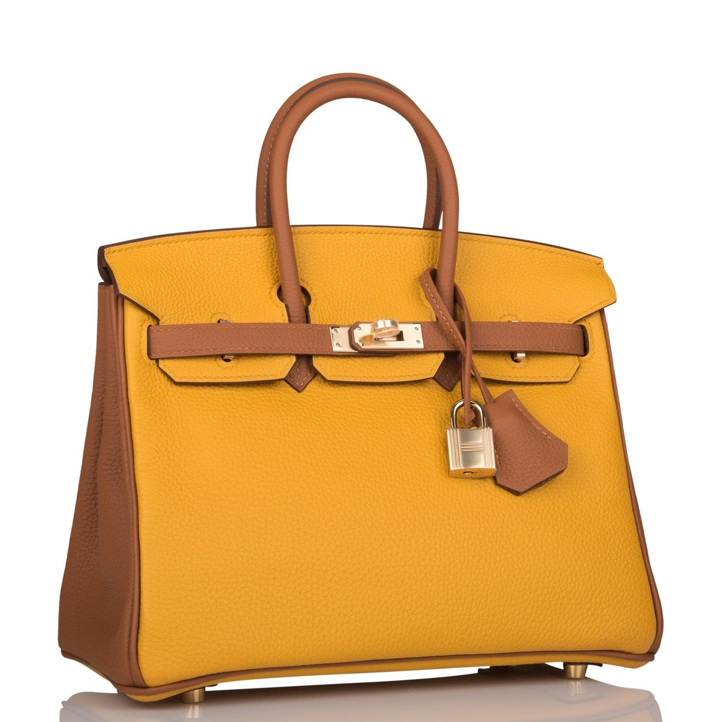 Hermes Special Order (HSS) Birkin 25 Jaune Ambre and Gold Togo Permabrass Hardware