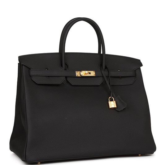 Hermes Birkin 40 Black Togo Gold Hardware