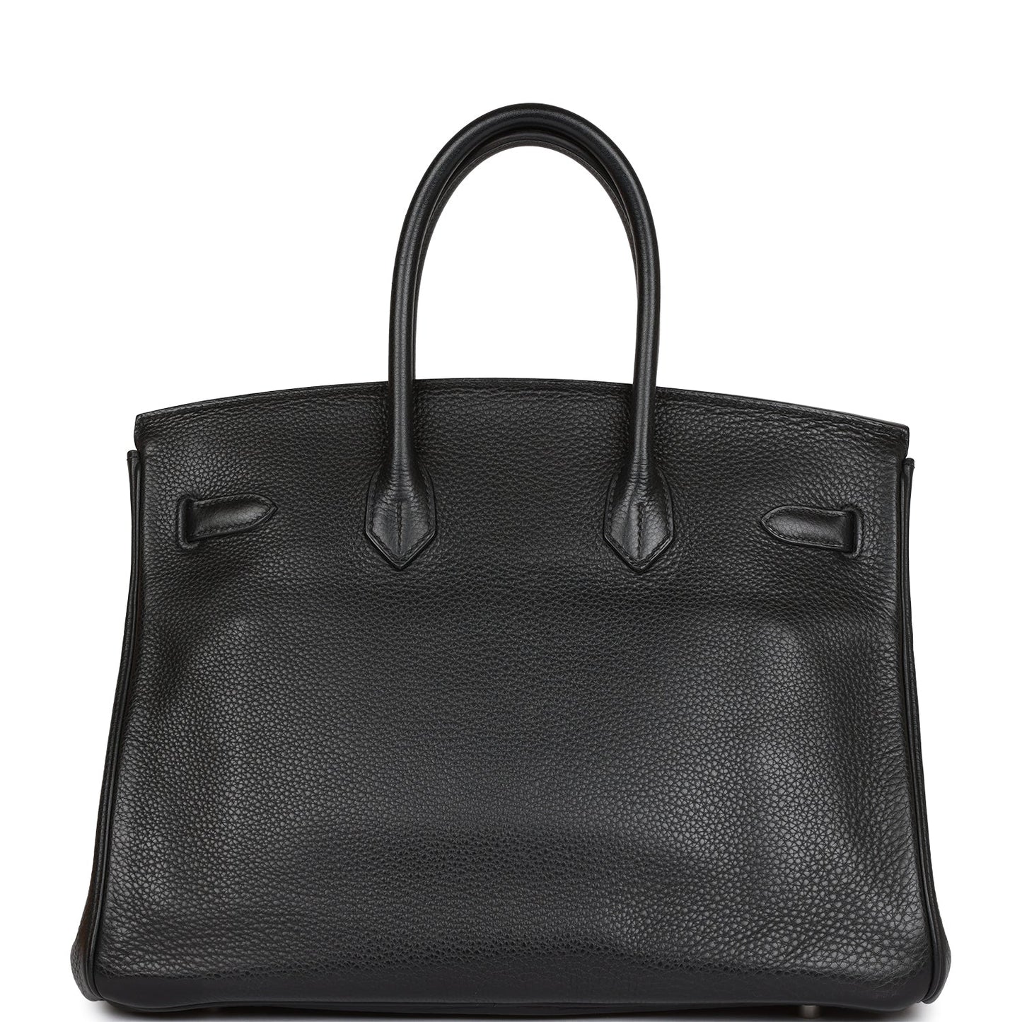 Pre-owned Hermes Birkin 35 Black Clemence Palladium Hardware