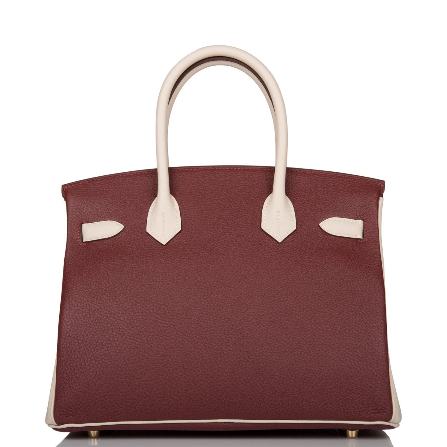 Hermes Special Order (HSS) Birkin 30 Rouge H and Craie Togo Brushed Gold Hardware