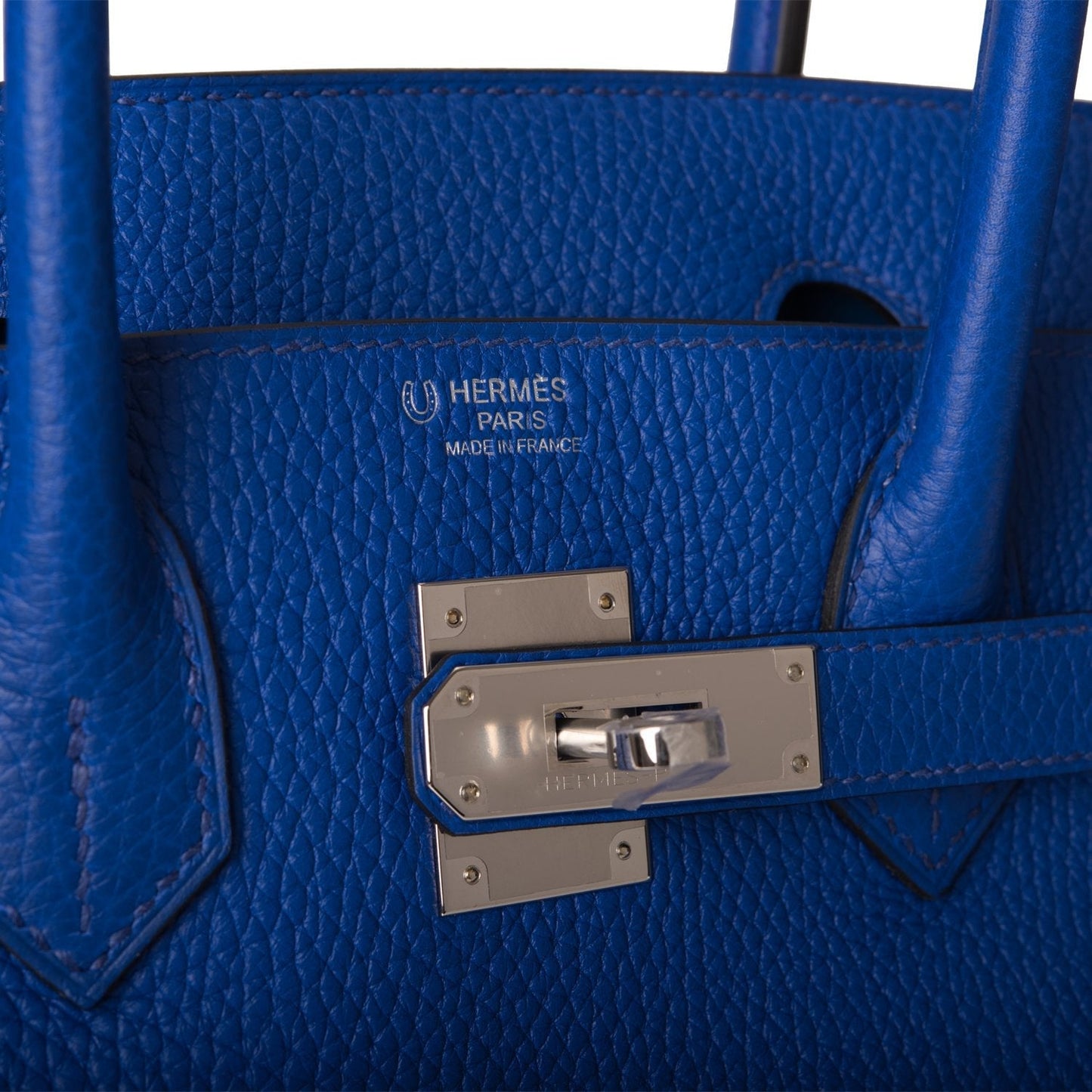 Hermes Special Order (HSS) Birkin 30 Bleu Electric Verso Clemence Palladium Hardware