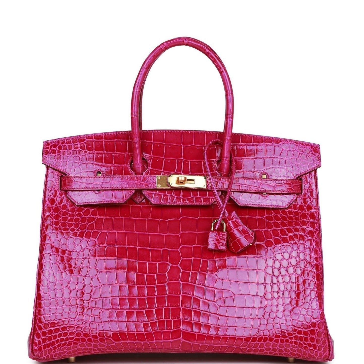 Hermes Birkin 35 Rose Scheherazade Shiny Niloticus Crocodile Gold Hardware