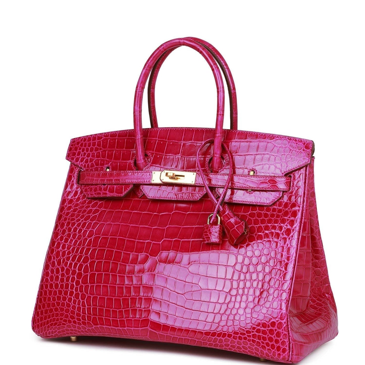 Hermes Birkin 35 Rose Scheherazade Shiny Niloticus Crocodile Gold Hardware