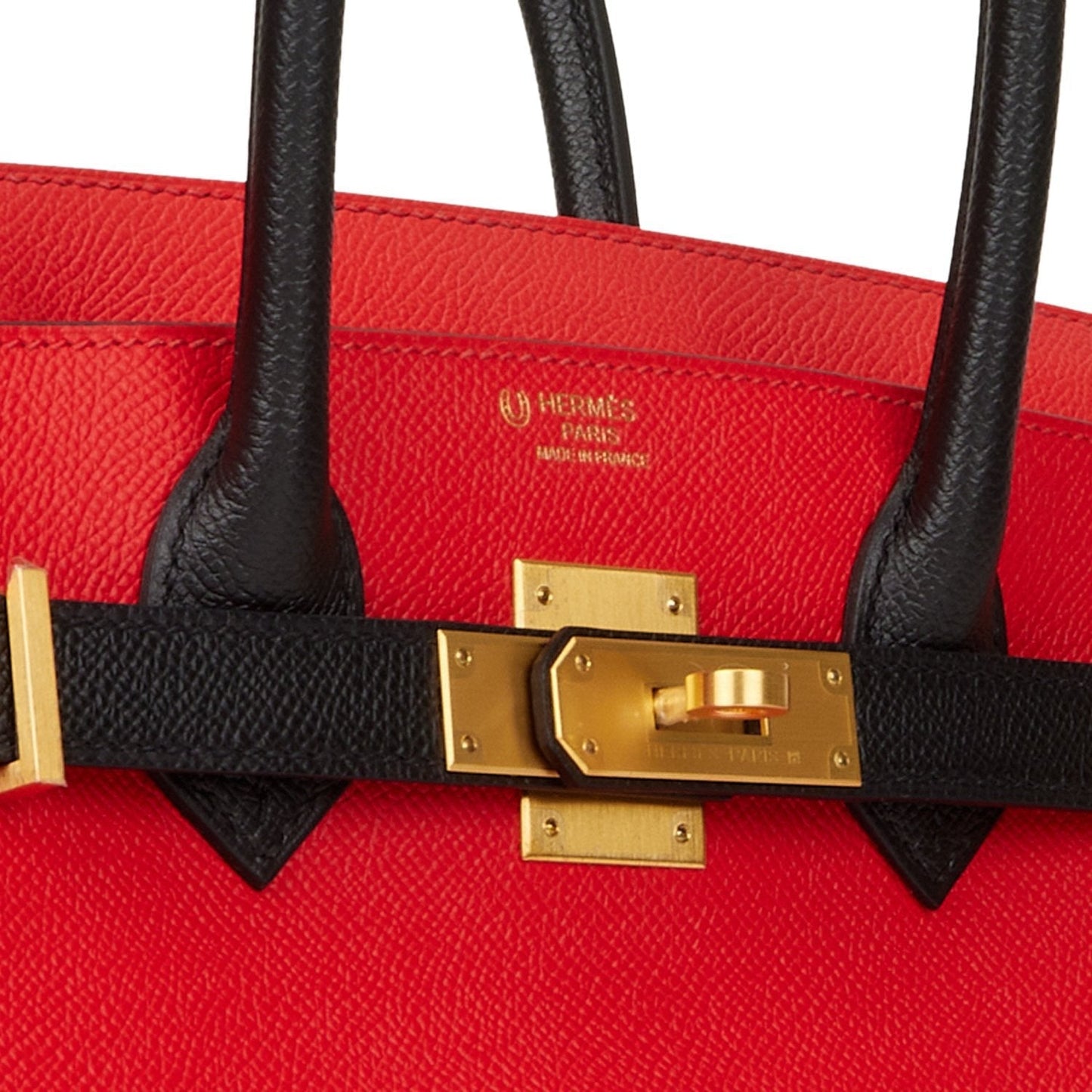 Hermes Special Order (HSS) Birkin 30 Rouge Casaque and Black Epsom Gold Hardware