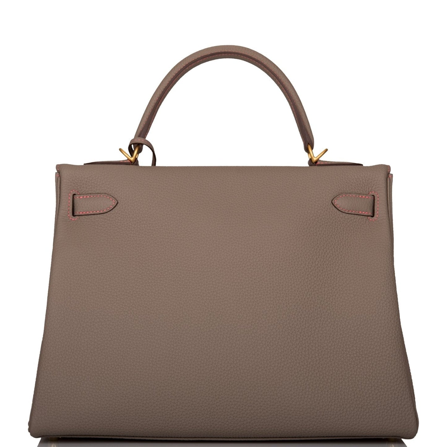 Hermes Special Order (HSS) Kelly Retourne 32 Gris Asphalte Verso Togo Brushed Gold Hardware