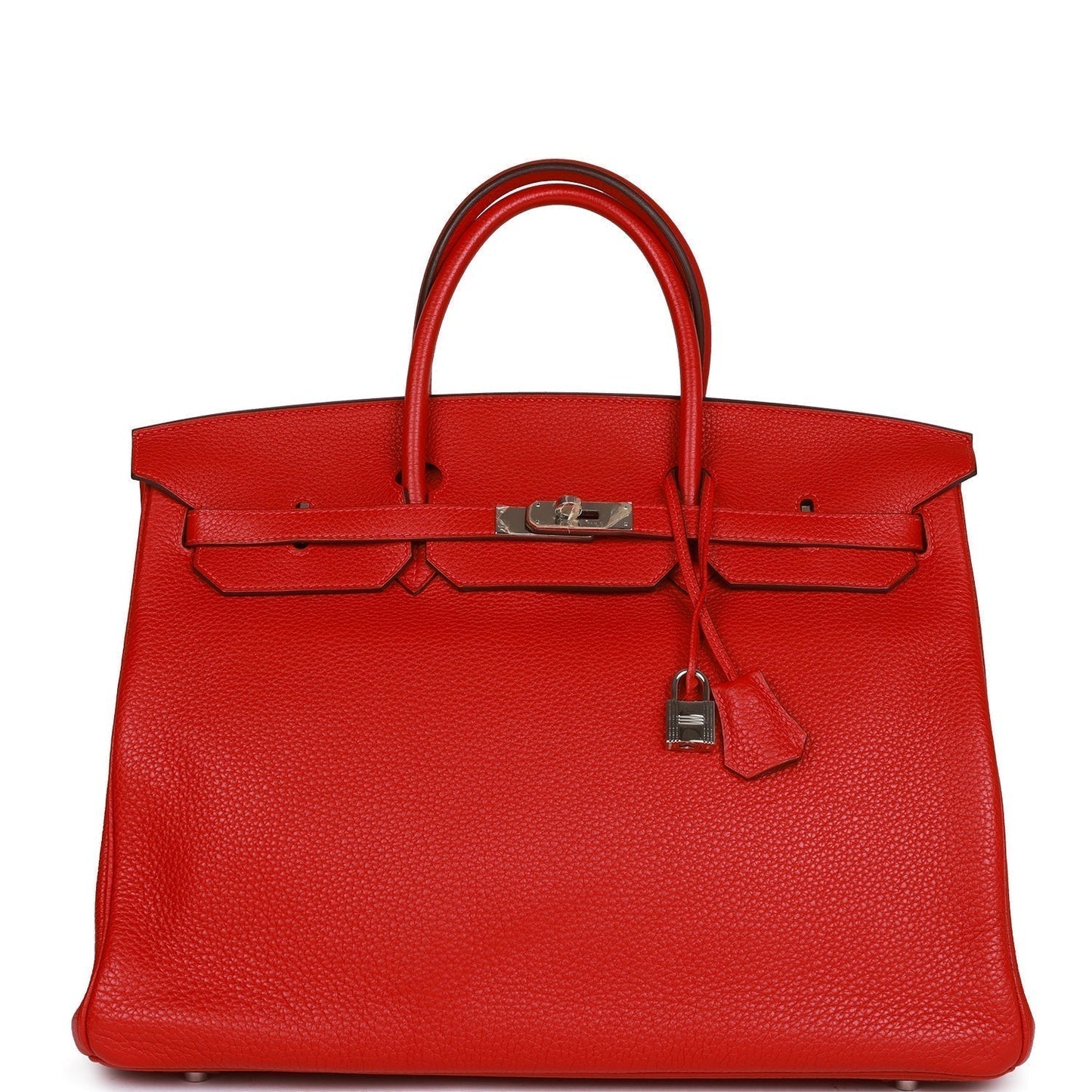 Hermes Birkin 40 Rouge Casaque Togo Palladium Hardware