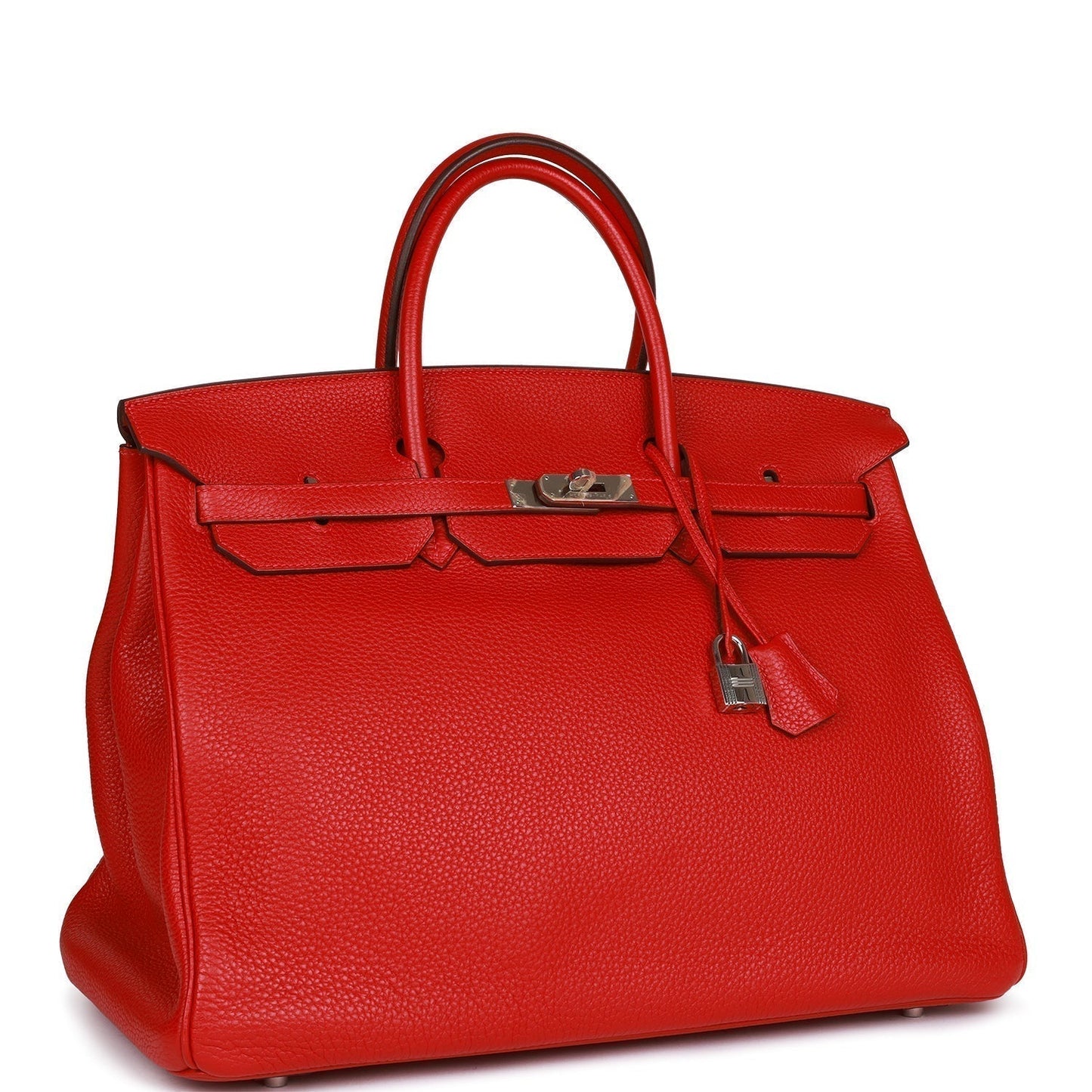 Hermes Birkin 40 Rouge Casaque Togo Palladium Hardware