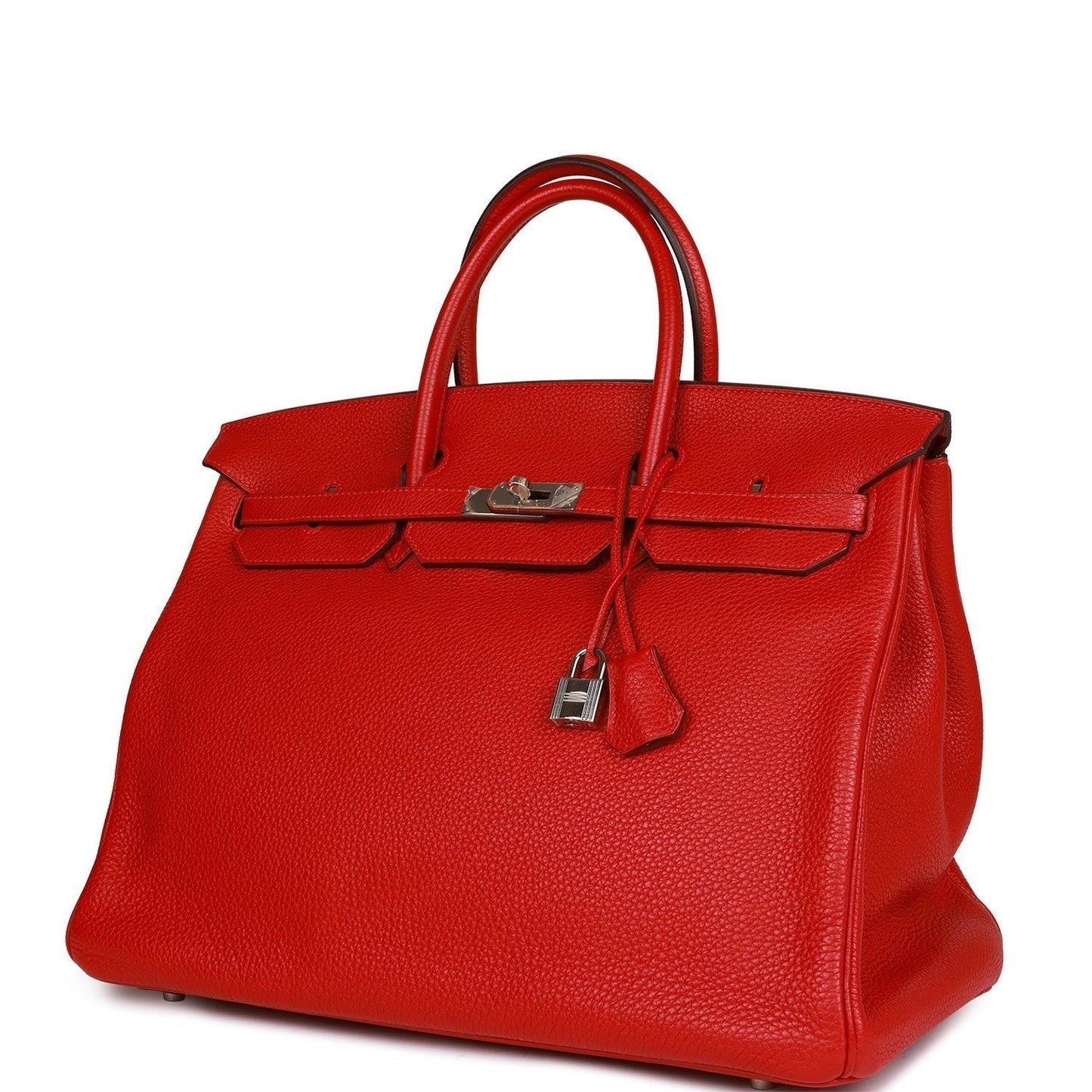 Hermes Birkin 40 Rouge Casaque Togo Palladium Hardware