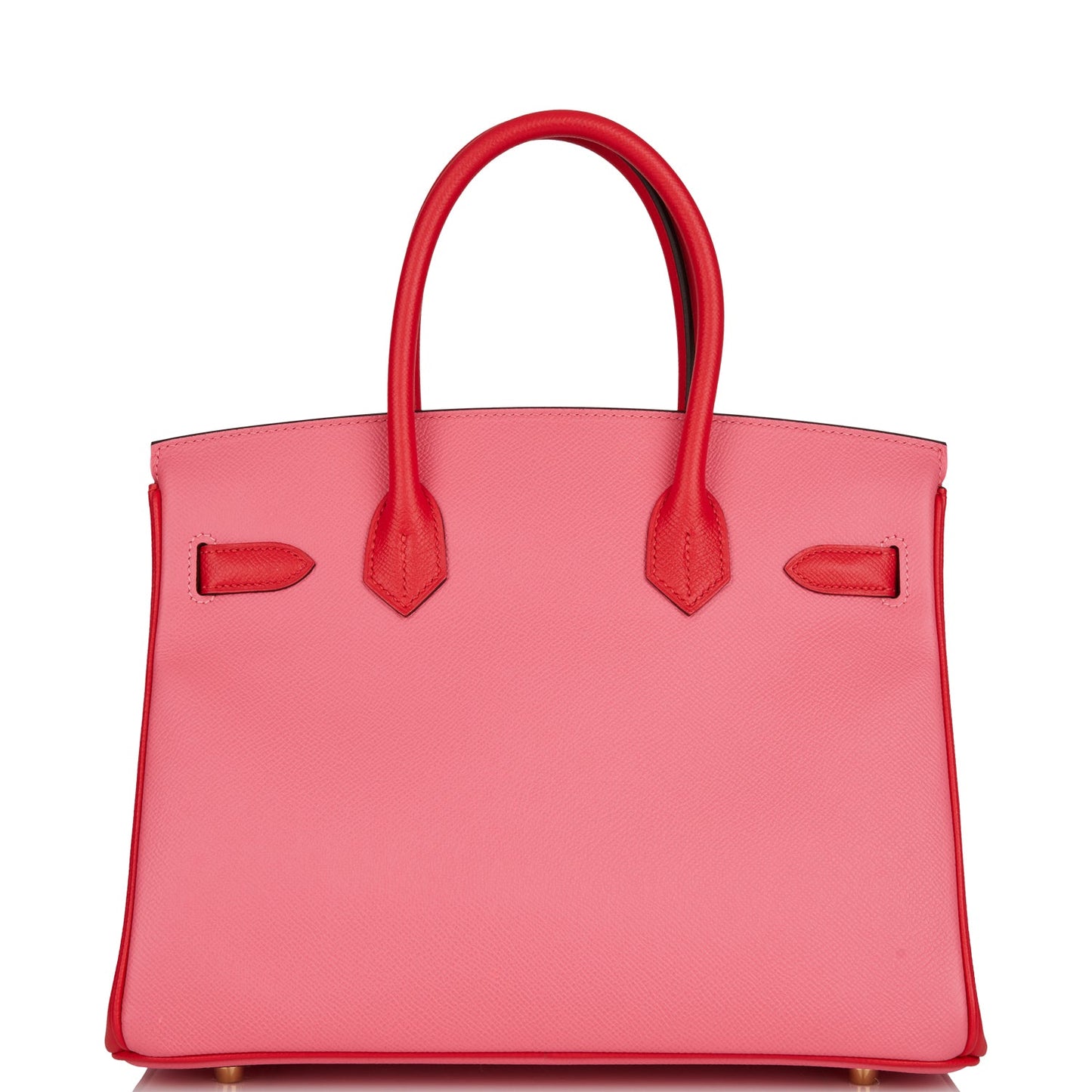 Hermes Special Order (HSS) Birkin 30 Rose Azalee and Rouge de Coeur Epsom Permabrass Hardware