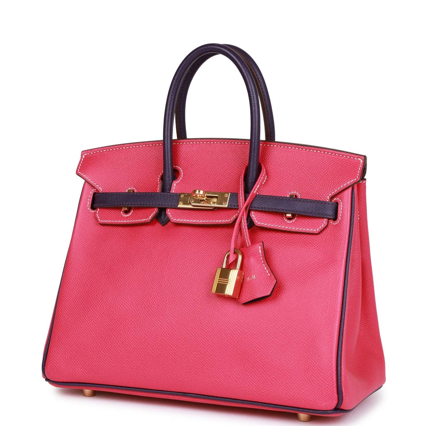 Hermes Special Order (HSS) Birkin 25 Rose Tyrien and Iris Epsom Gold Hardware