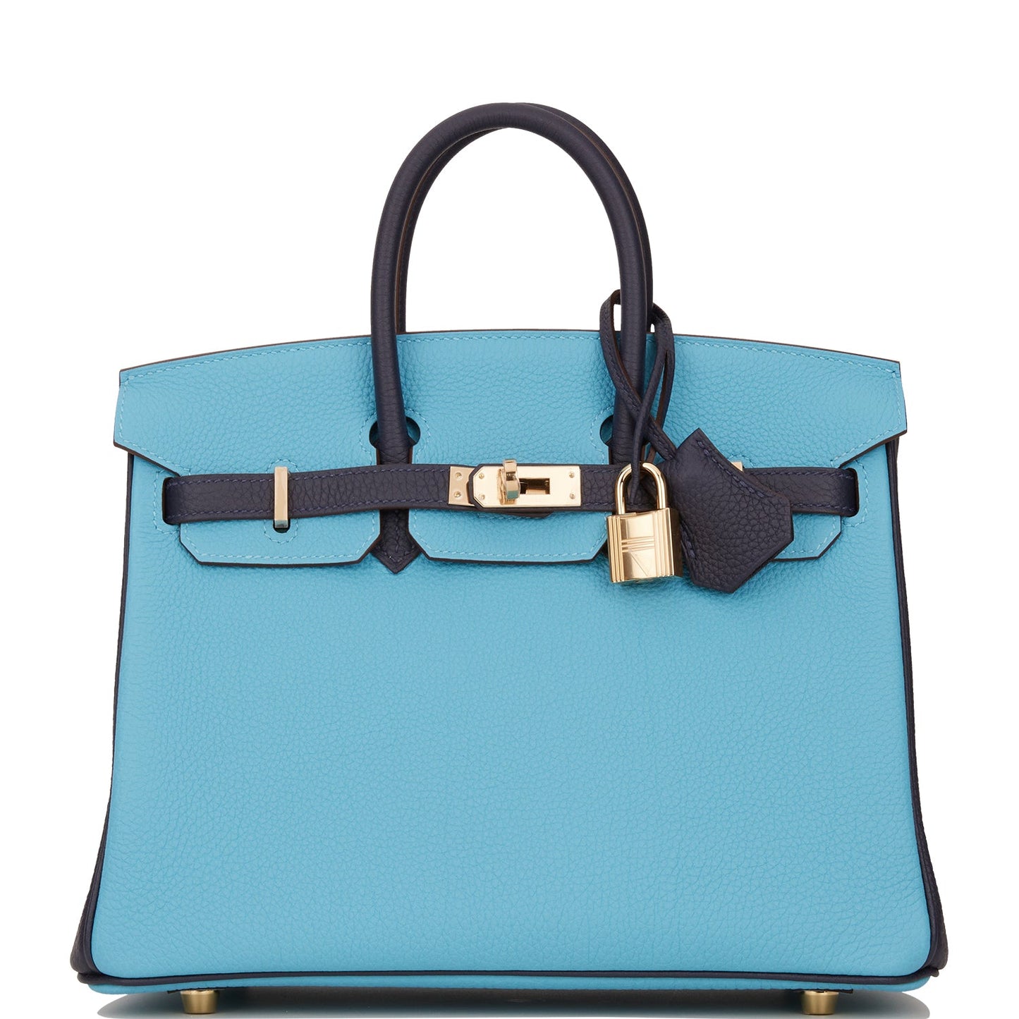 Hermes Special Order (HSS) Birkin 25 Bleu du Nord and Bleu Nuit Togo Permabrass Hardware