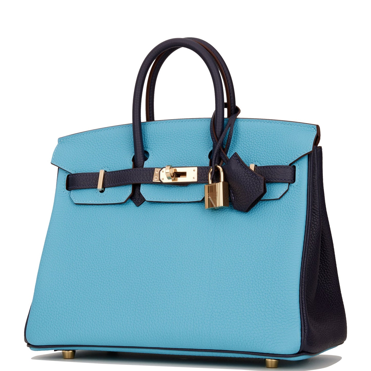 Hermes Special Order (HSS) Birkin 25 Bleu du Nord and Bleu Nuit Togo Permabrass Hardware