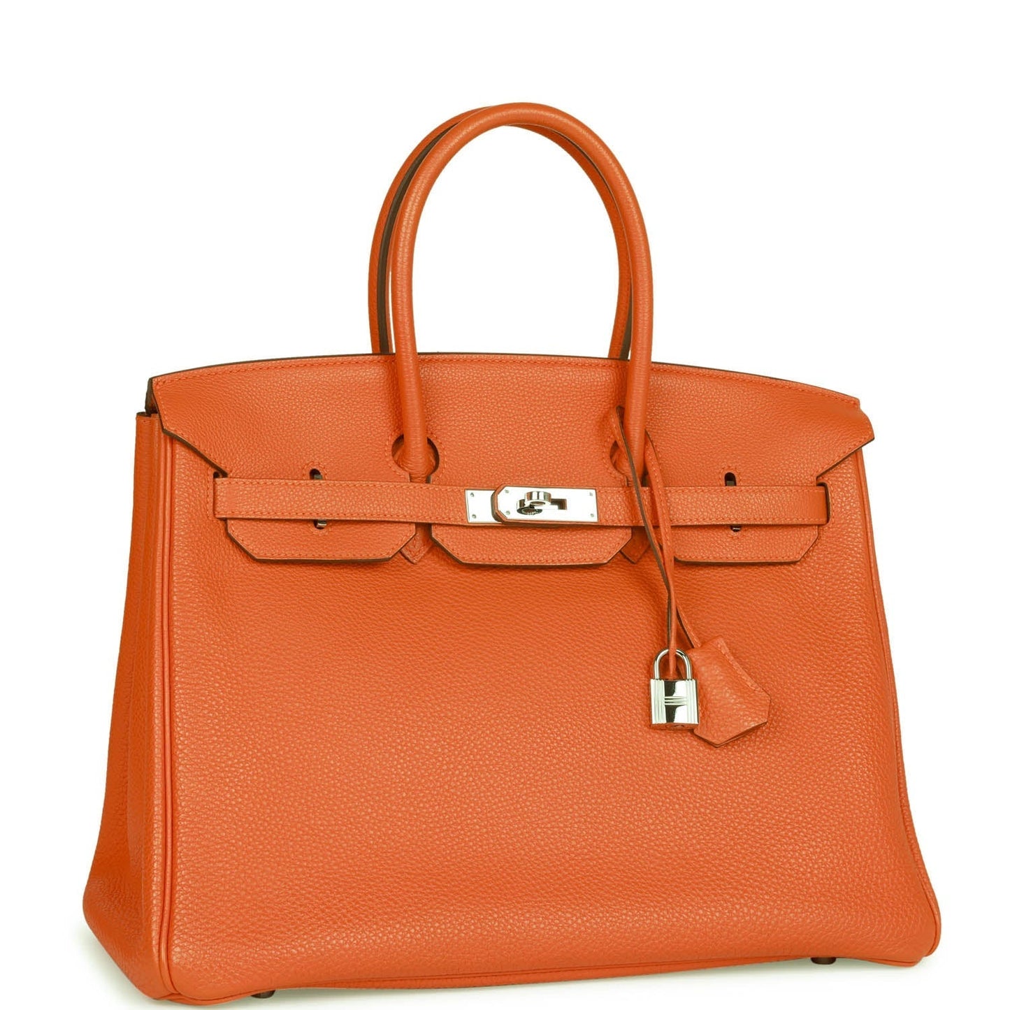 Hermes Birkin 35 Orange H Clemence Palladium Hardware