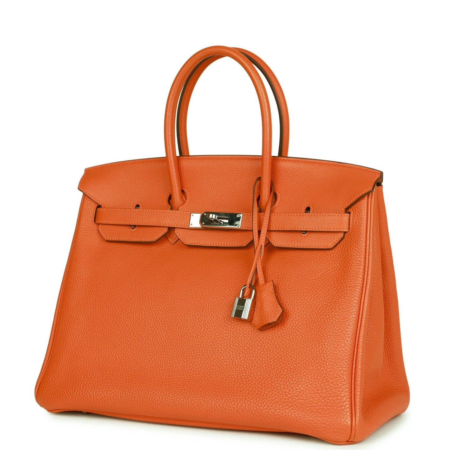 Hermes Birkin 35 Orange H Clemence Palladium Hardware