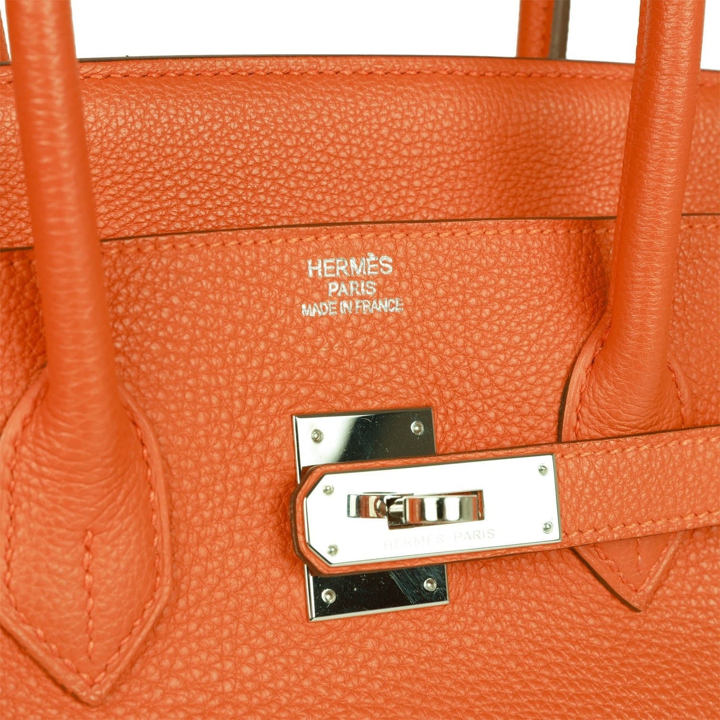 Hermes Birkin 35 Orange H Clemence Palladium Hardware