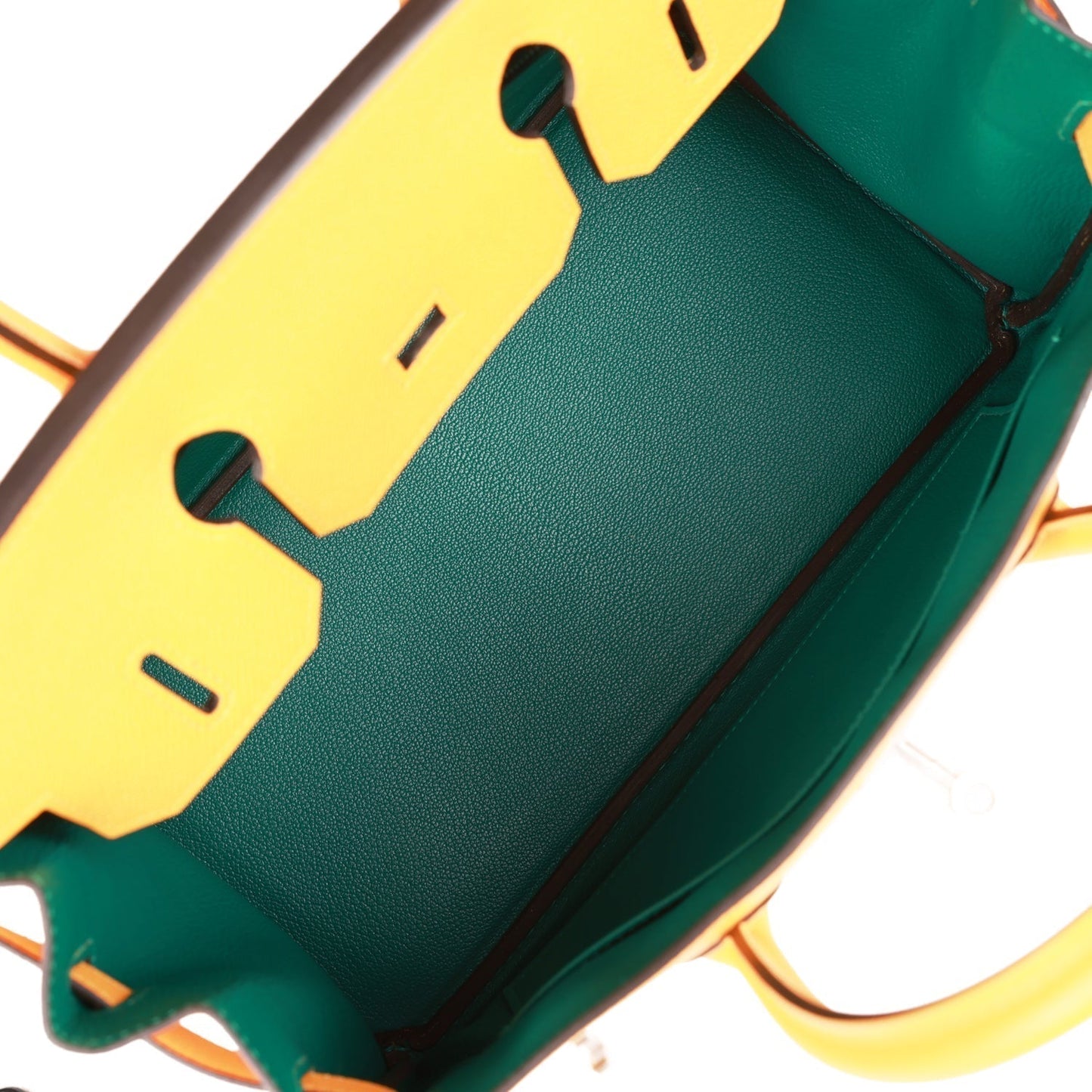 Hermes Special Order (HSS) Birkin 30 Jaune D'Or and Malachite Epsom Brushed Palladium Hardware