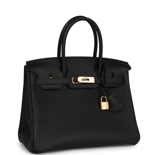 Pre-owned Hermes 3 En 1 Birkin 30 Black Togo Gold Hardware