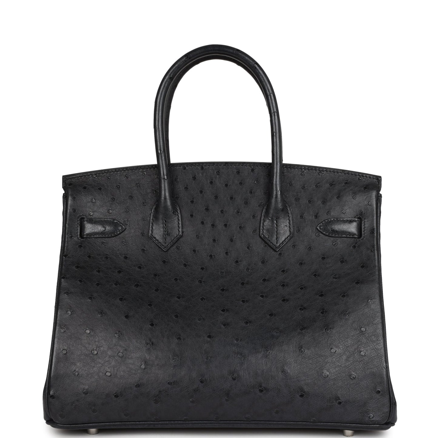 Hermes Special Order (HSS) Birkin 30 Black Verso Ostrich Brushed Palladium Hardware