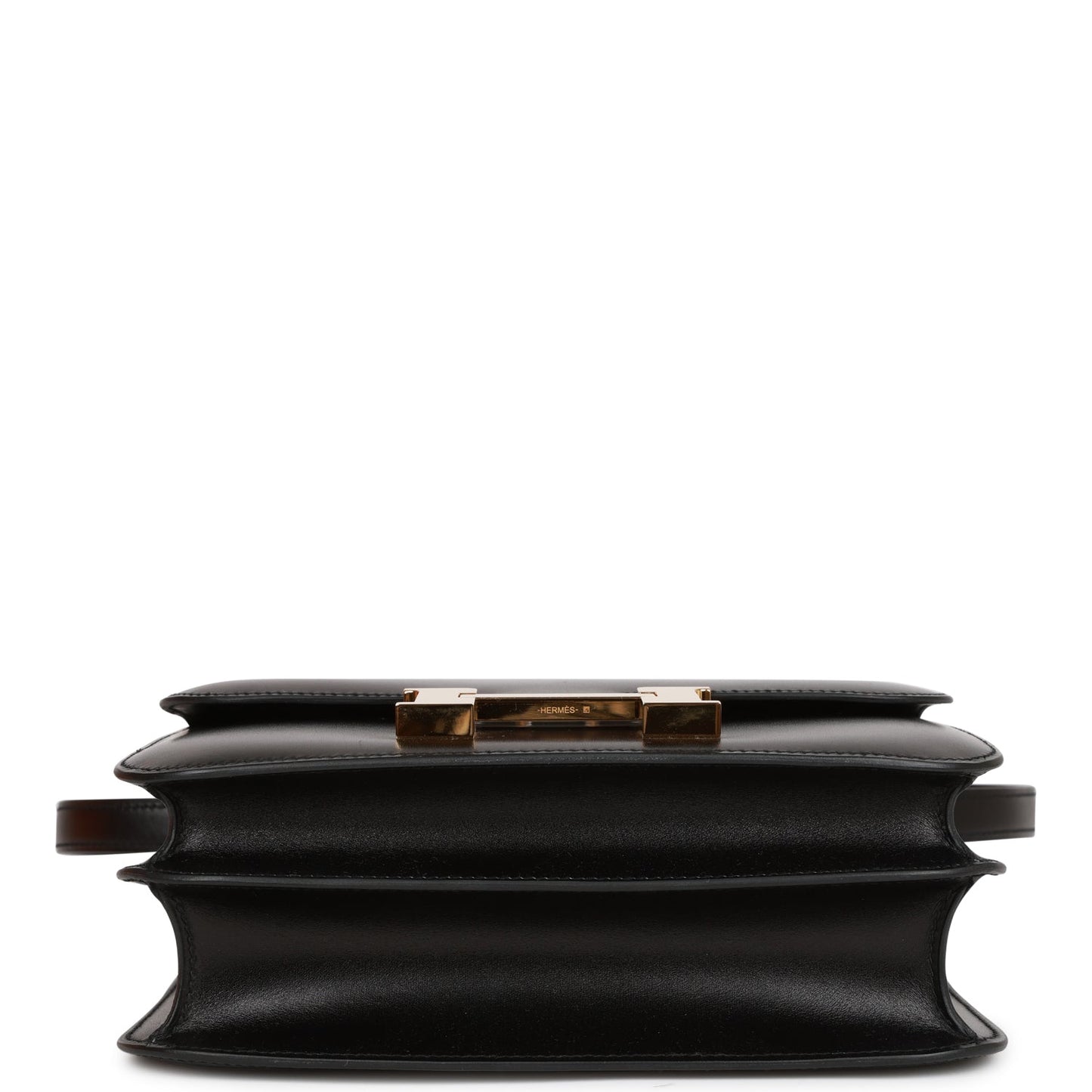 Pre-owned Hermes Constance 24 Black Box Gold Hardware