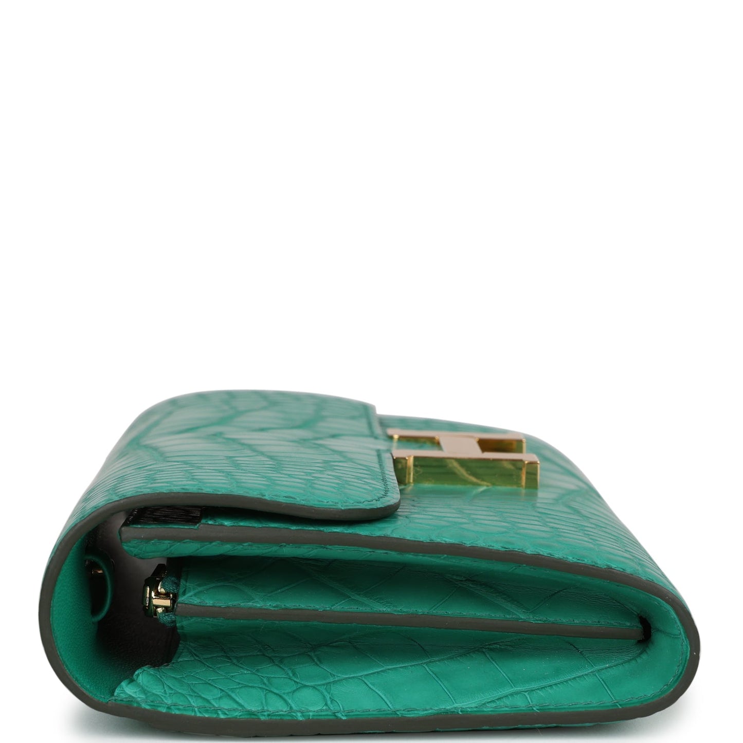 Hermes Constance Wallet To Go Vert Jade Matte Alligator Gold Hardware