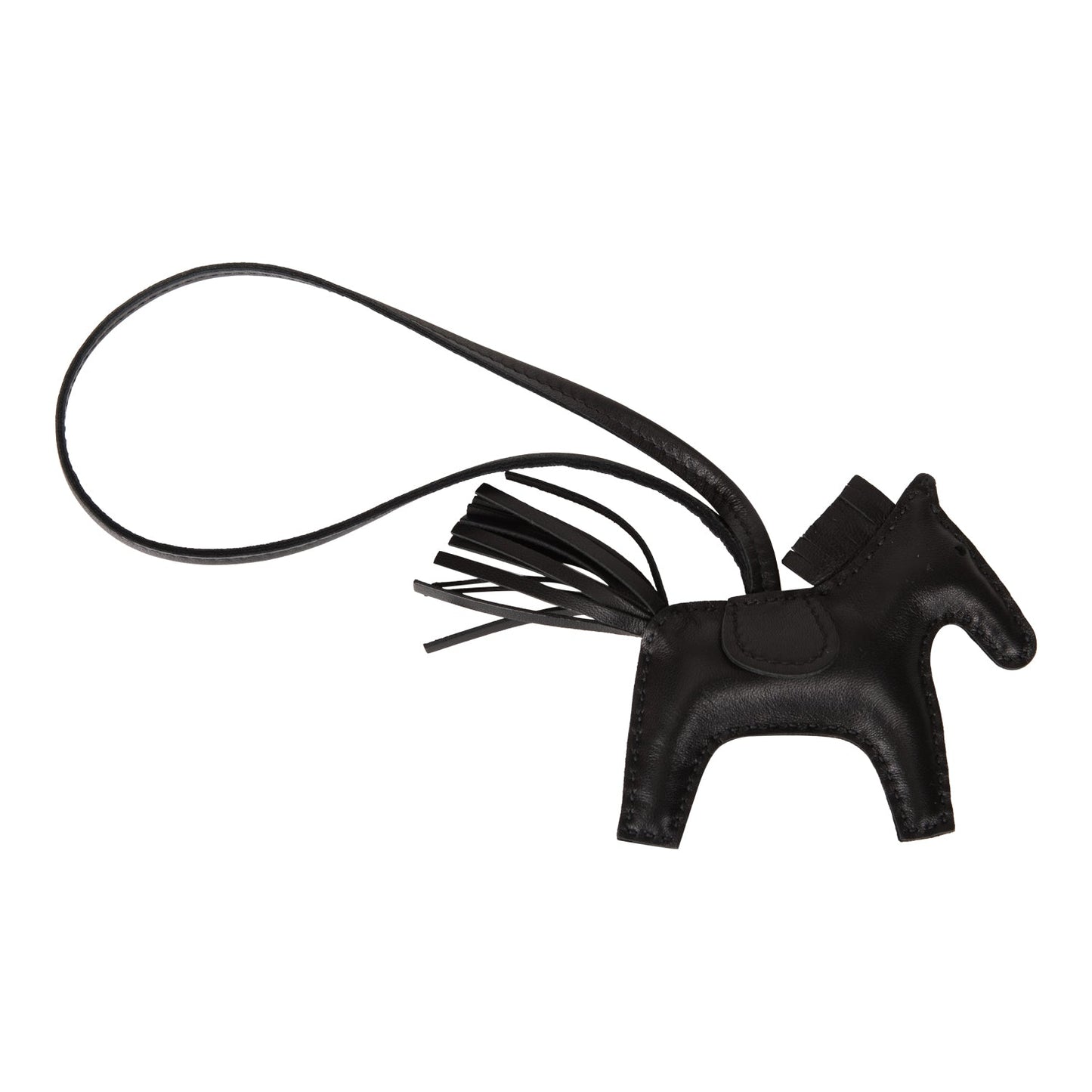 Hermes SO Black Grigri Horse Rodeo Bag Charm