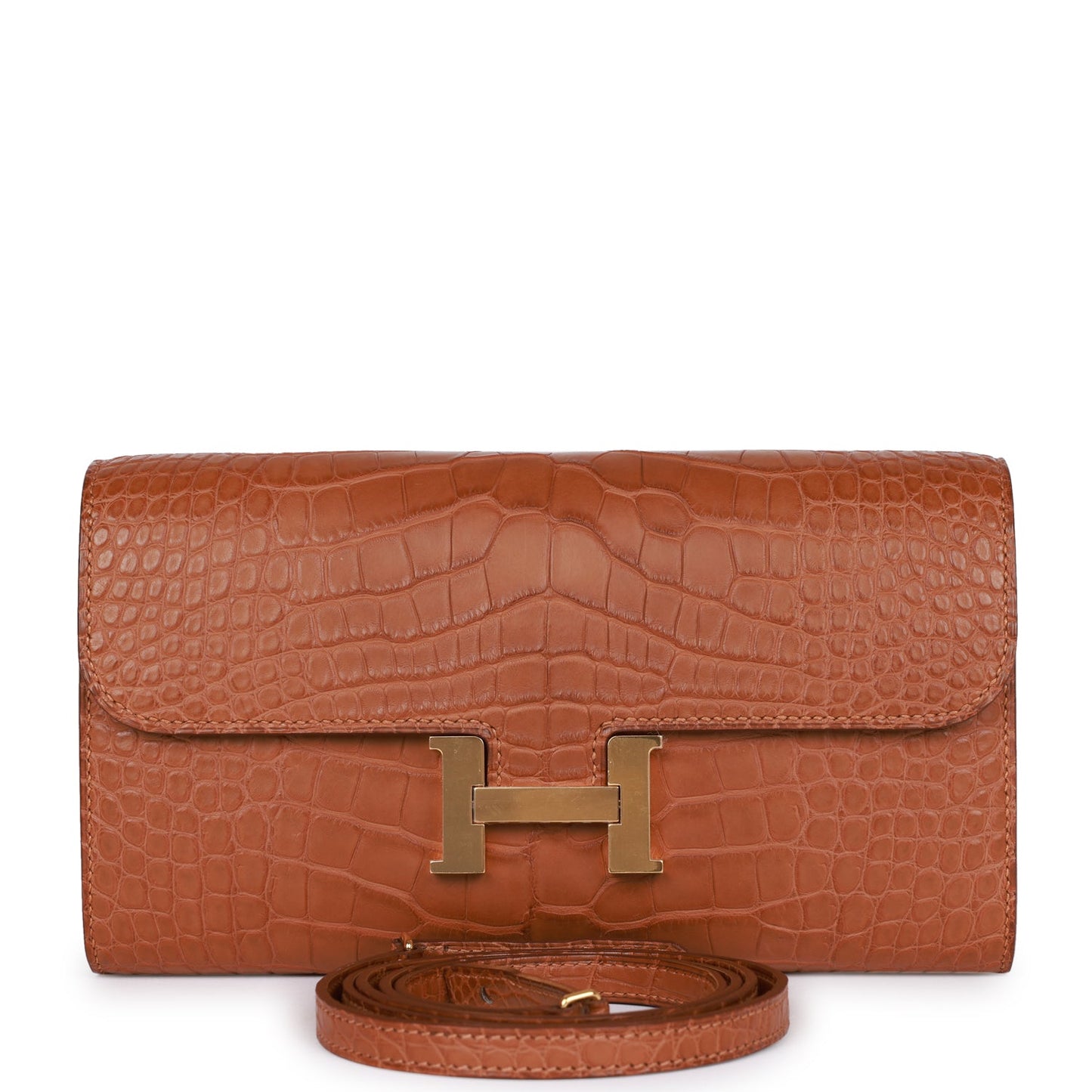 Hermes Constance Wallet To Go Gold Matte Alligator Gold Hardware