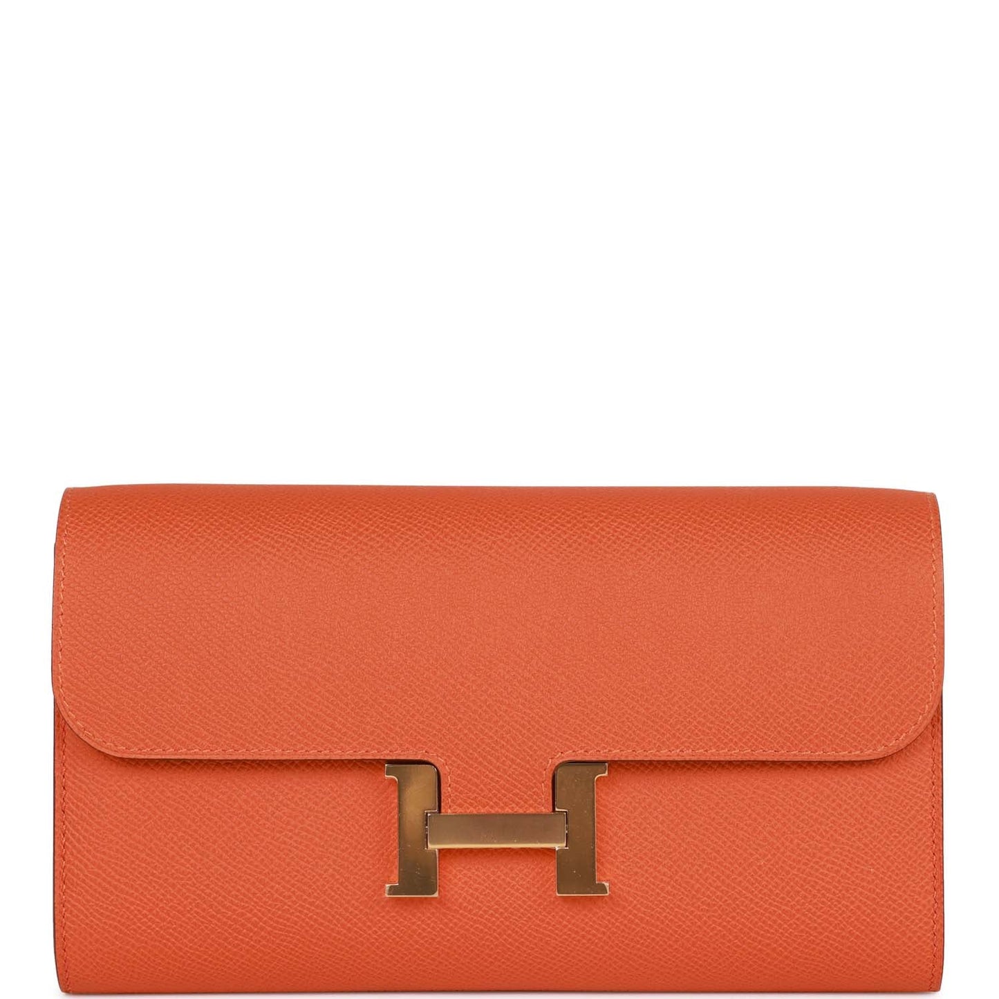 Hermes Constance Wallet To Go Orange Epsom Gold Hardware