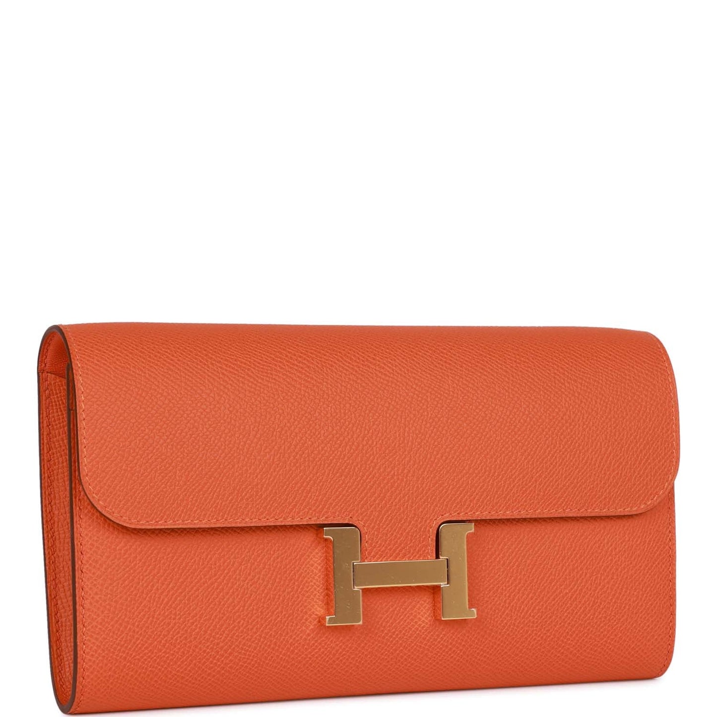 Hermes Constance Wallet To Go Orange Epsom Gold Hardware