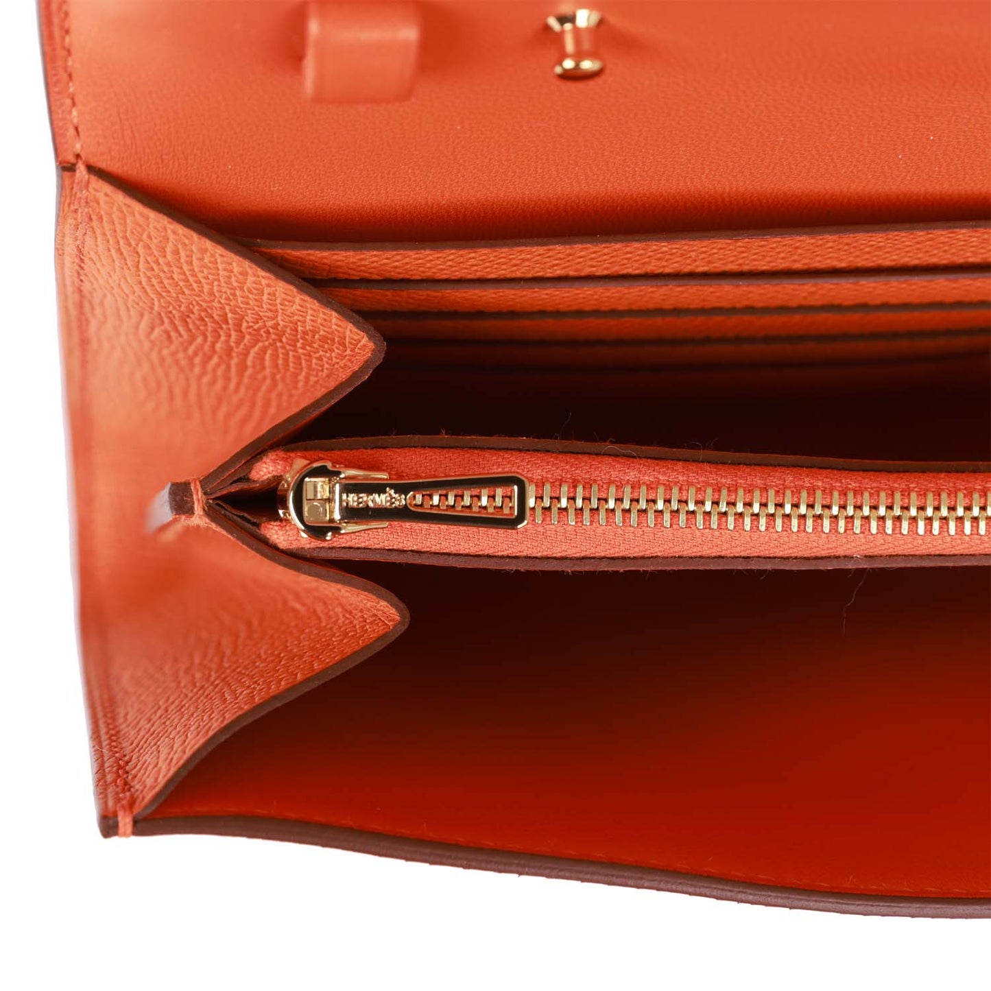 Hermes Constance Wallet To Go Orange Epsom Gold Hardware