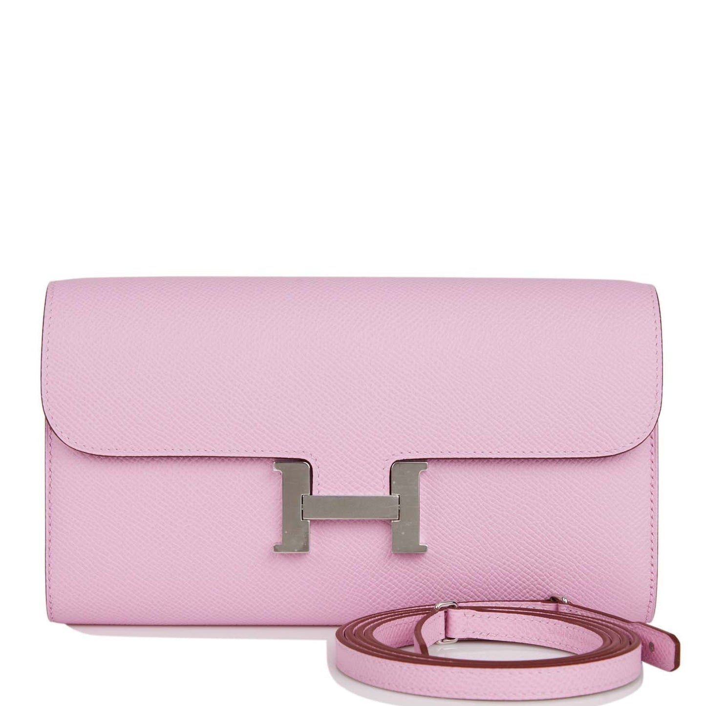 Hermes Constance Wallet To Go Mauve Sylvestre Epsom Palladium Hardware