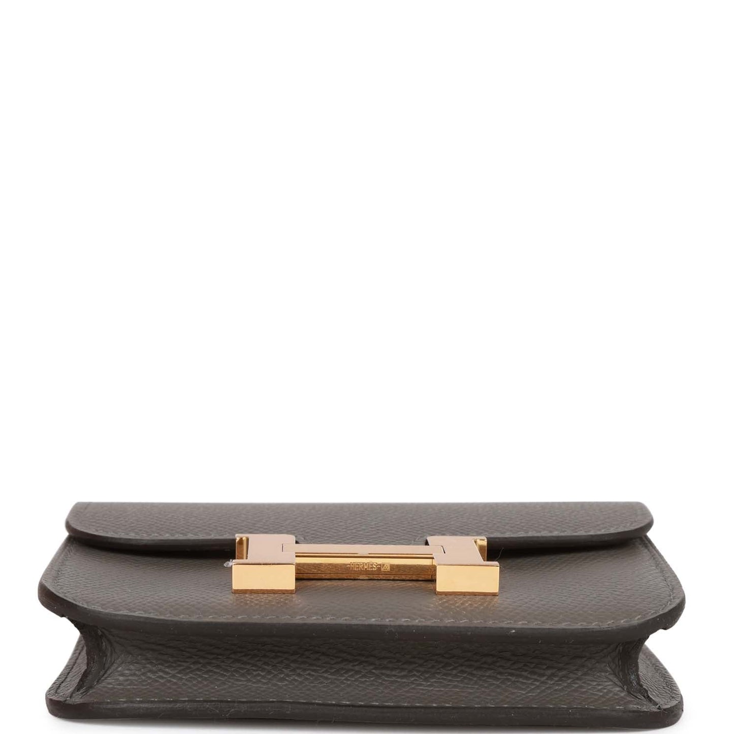 Hermes Constance Slim Wallet Gris Meyer Epsom Gold Hardware