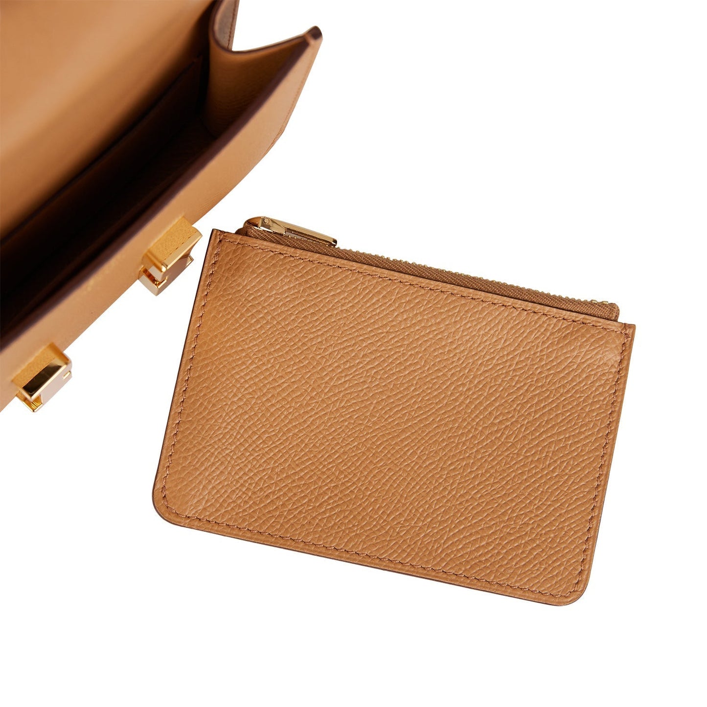 Hermes Constance Slim Wallet Biscuit Epsom Gold Hardware