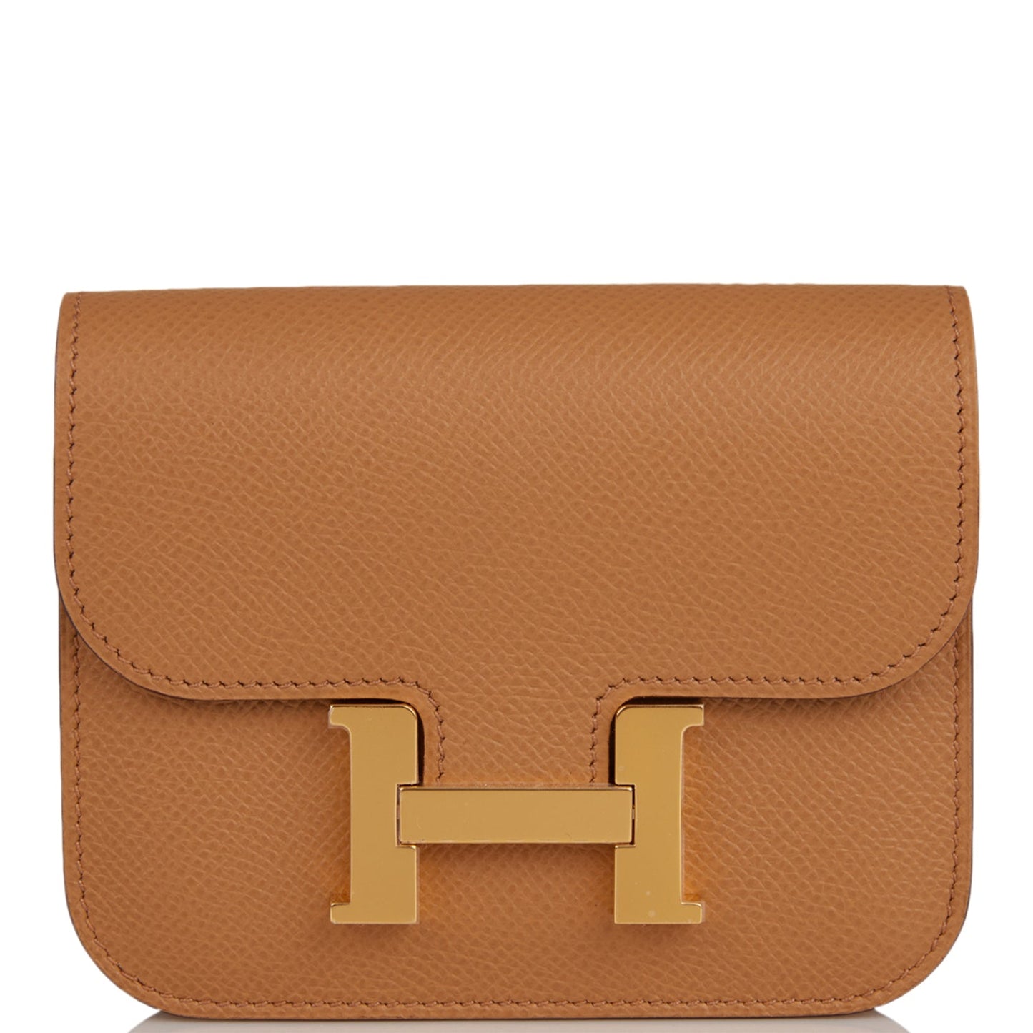 Hermes Constance Slim Wallet Biscuit Epsom Gold Hardware