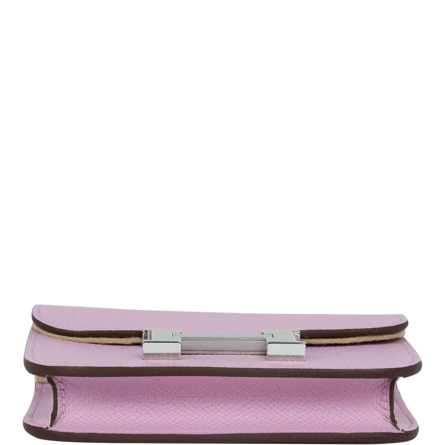 Hermes Constance Slim Wallet Mauve Sylvestre Epsom Palladium Hardware