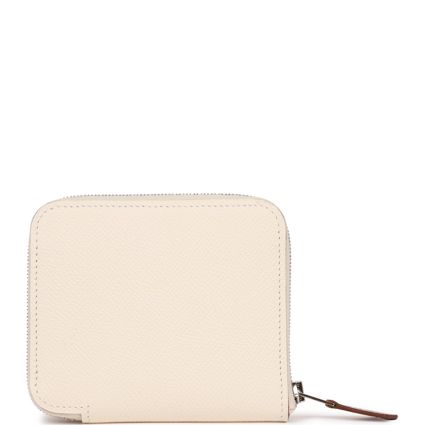 Hermes Silk'In Compact Wallet Nata Epsom Palladium Hardware