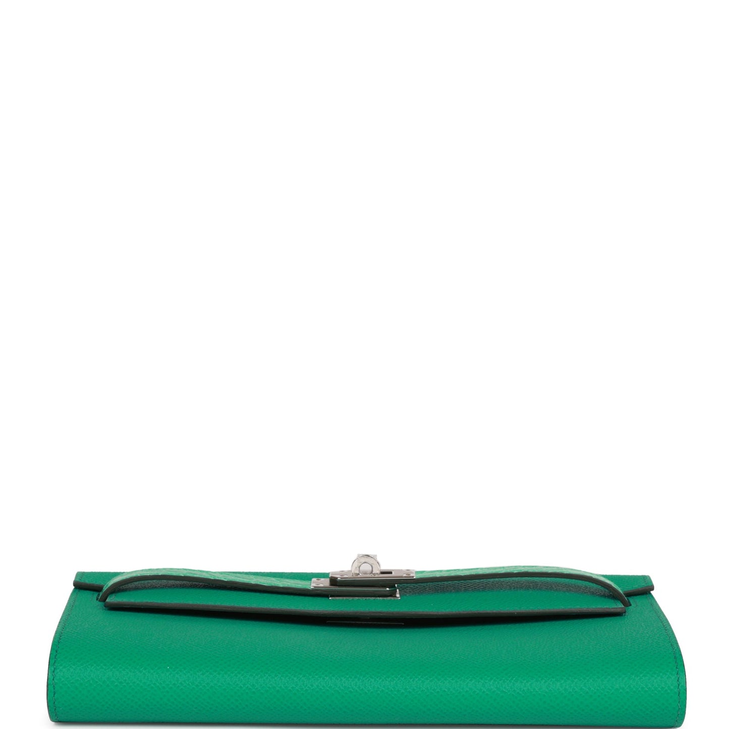 Hermes Touch Kelly Wallet To Go Vert Jade Epsom and Shiny Alligator Palladium Hardware