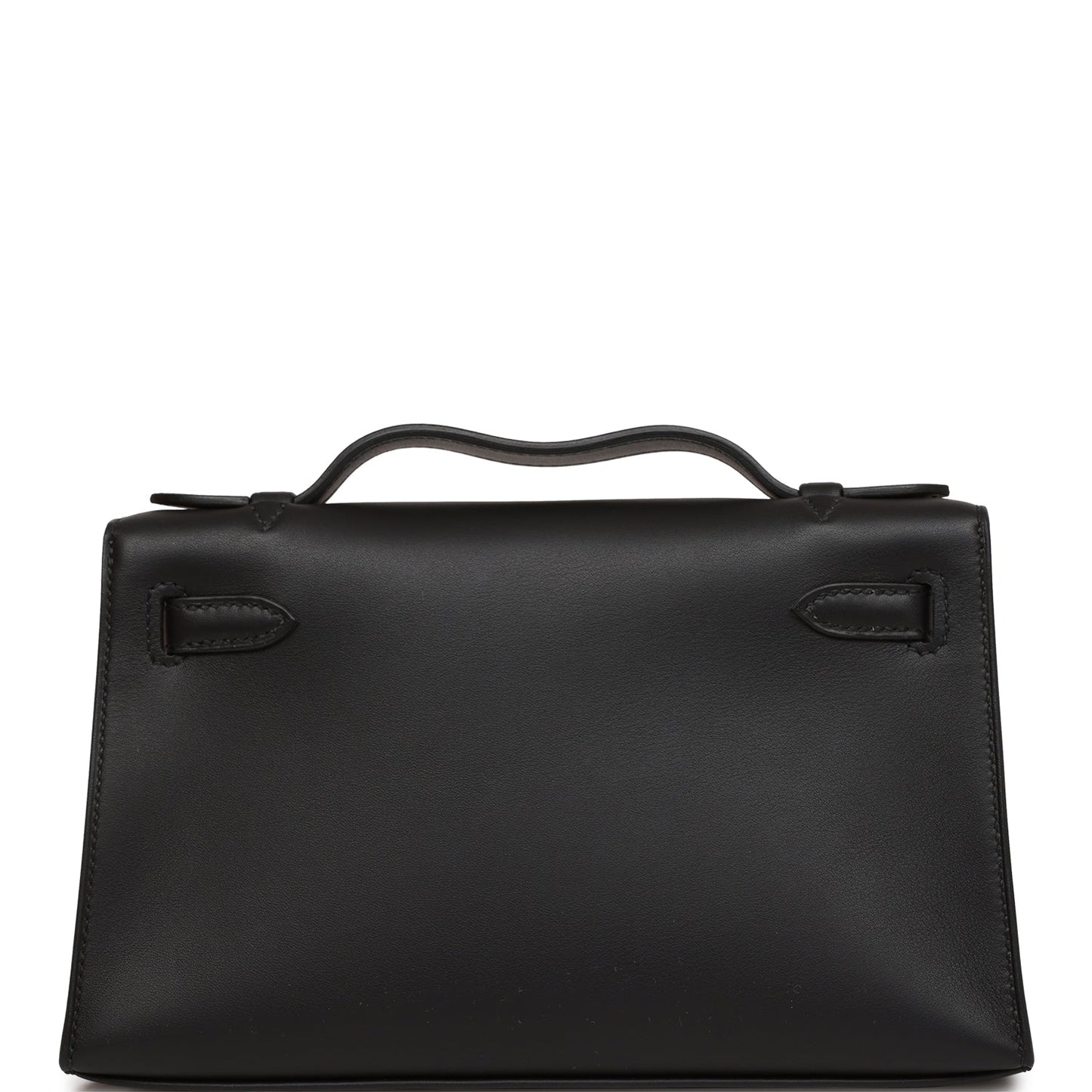 Hermes Special Order (HSS) Kelly Pochette Black Verso Swift Permabrass Hardware