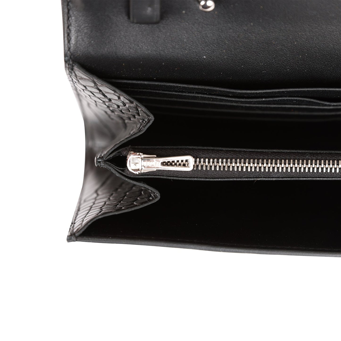 Hermes Constance Wallet To Go Black Matte Alligator Palladium Hardware