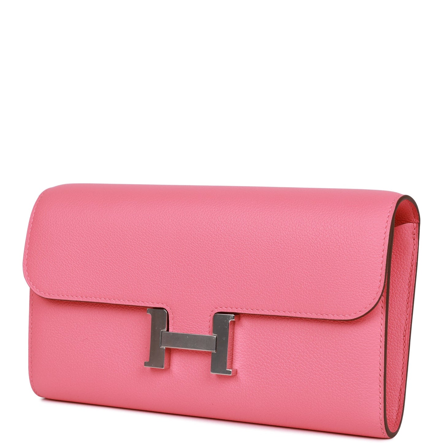 Hermes Constance Wallet To Go Rose Azalee Evercolor Palladium Hardware