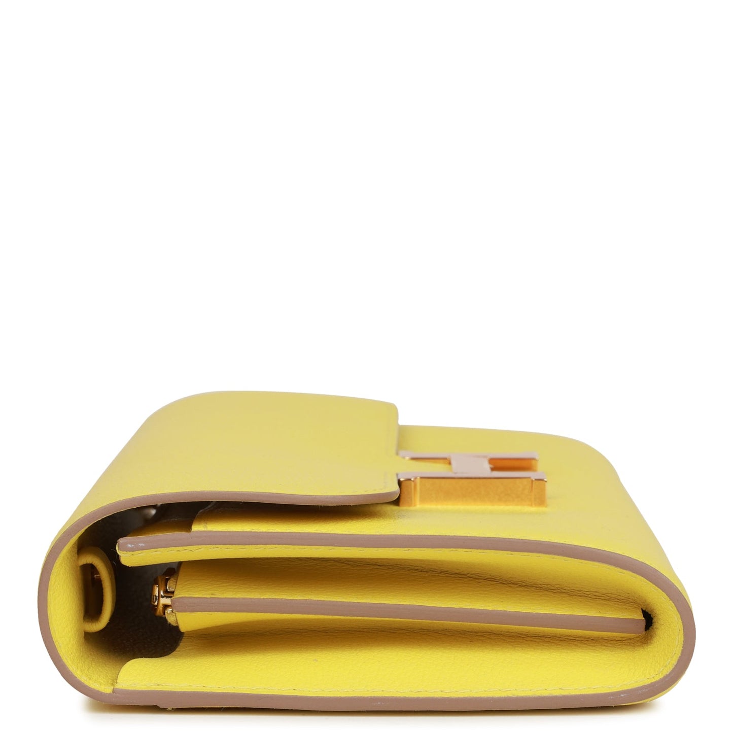 Hermes Constance Wallet To Go Lime Evercolor Gold Hardware