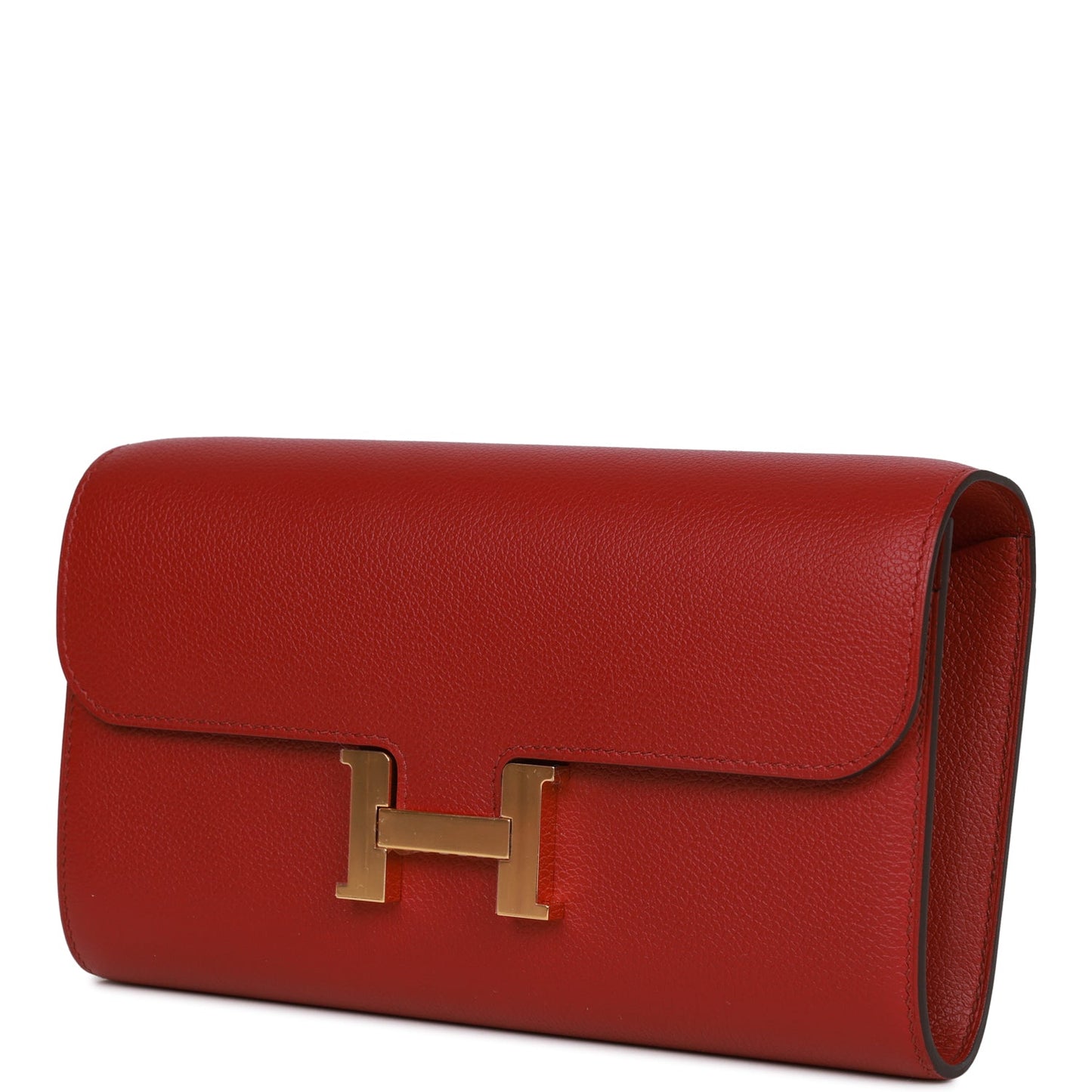 Hermes Constance Wallet To Go Rouge Grenat Evercolor Gold Hardware