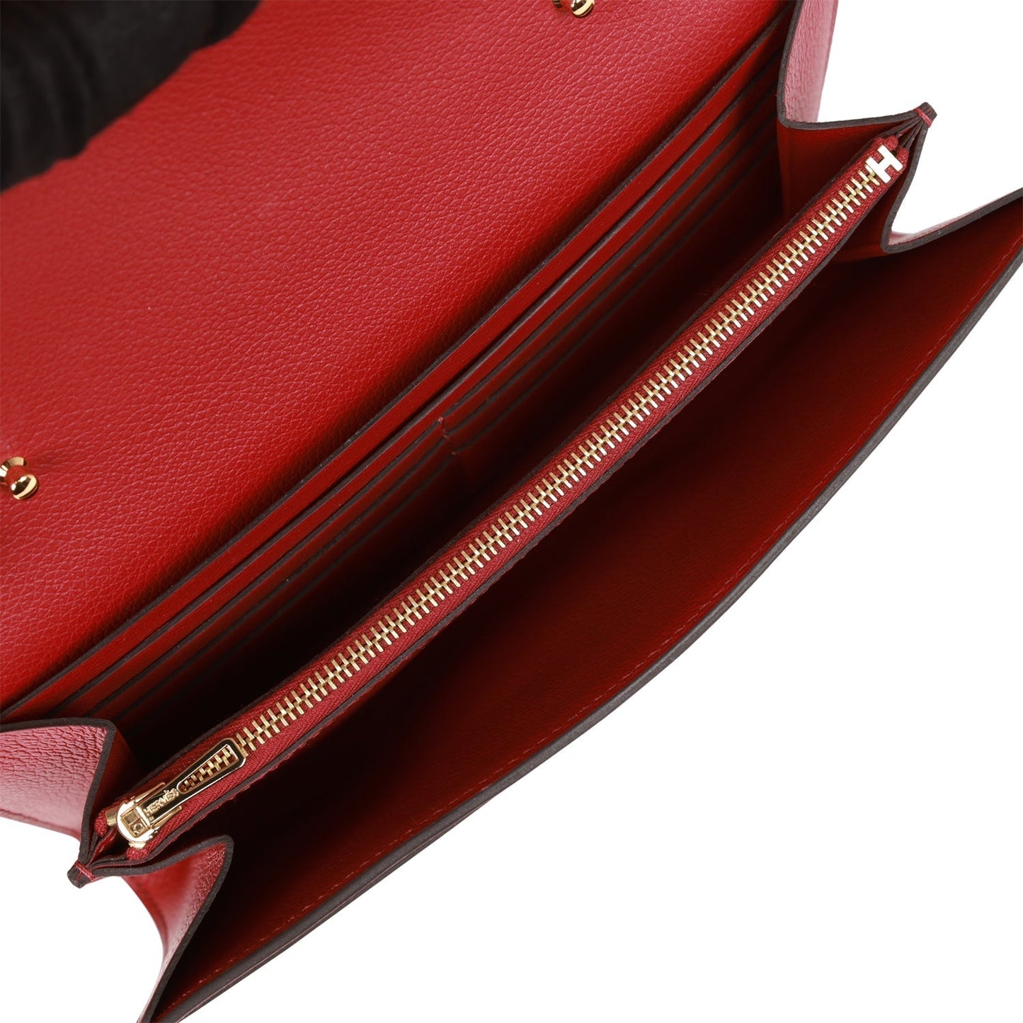 Hermes Constance Wallet To Go Rouge Grenat Evercolor Gold Hardware