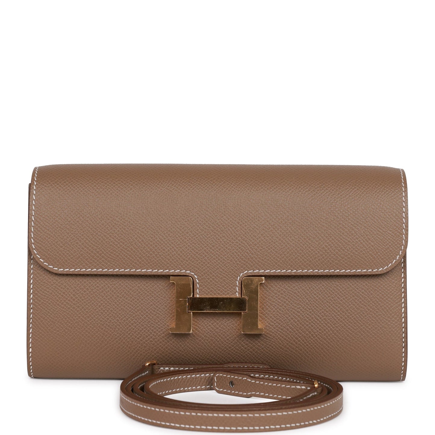 Hermes Constance Wallet To Go Etoupe Epsom Gold Hardware