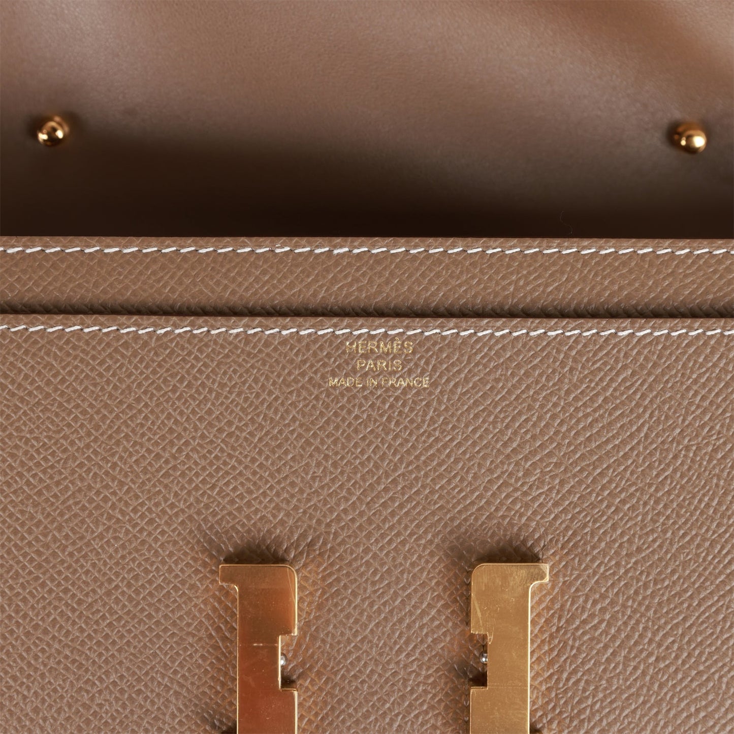 Hermes Constance Wallet To Go Etoupe Epsom Gold Hardware