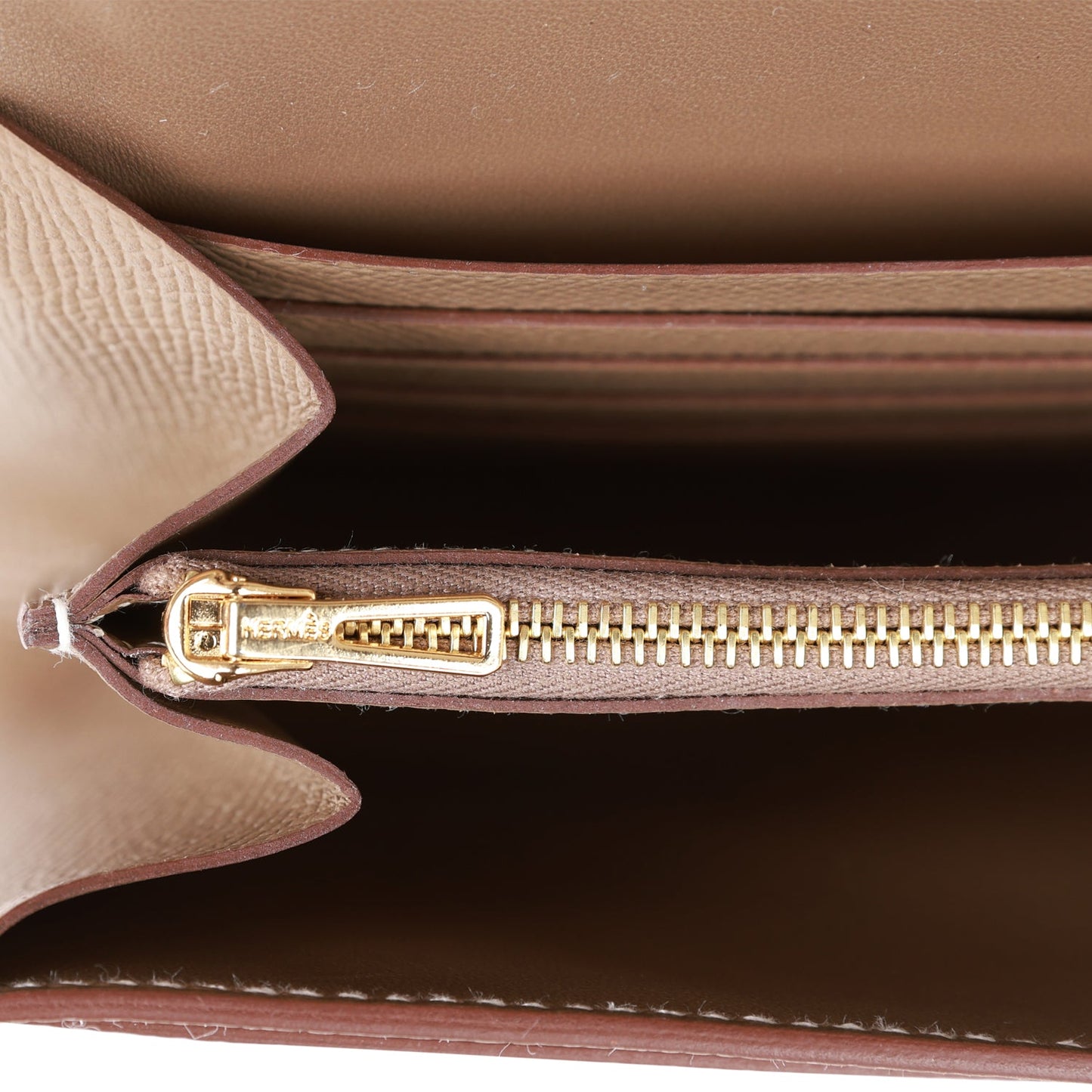 Hermes Constance Wallet To Go Etoupe Epsom Gold Hardware