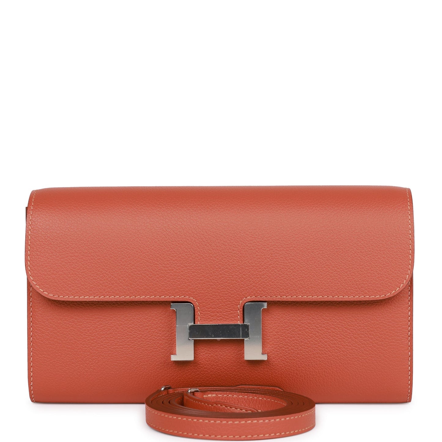 Hermes Constance Wallet To Go Blush Evercolor Palladium Hardware